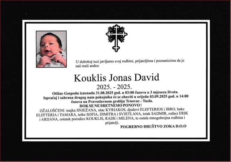 In memoriam, David Jonas Kouklis