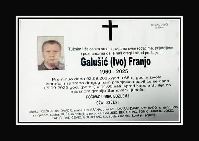 In memoriam, Franjo Galušić