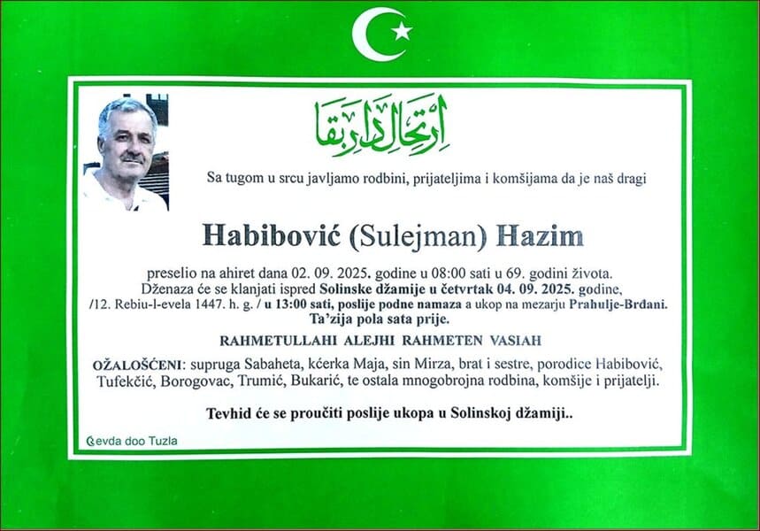 In memoriam, Hazim Hebibovic