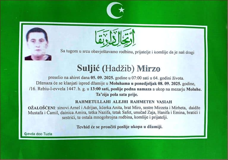 In memoriam, Mirzo Suljic