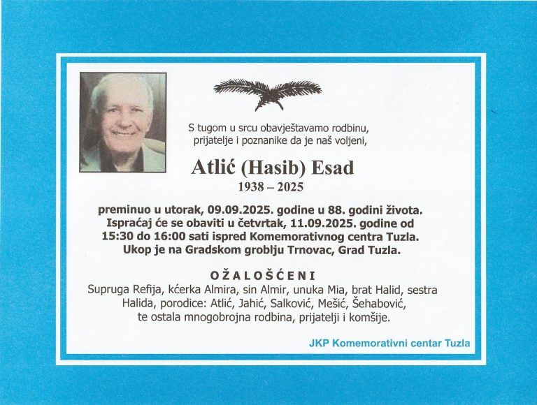 In memoriam, Esad Atlić