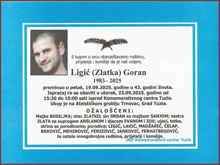 In memoriam, Goran Ligić