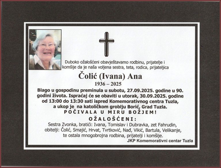 In memoriam - Ana Čolić