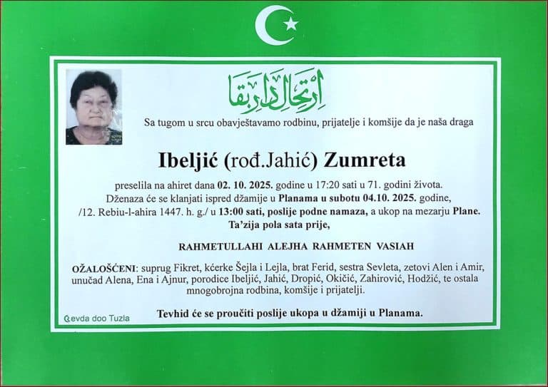 In memoriam-Zumreta-Ibeljic-Jahic