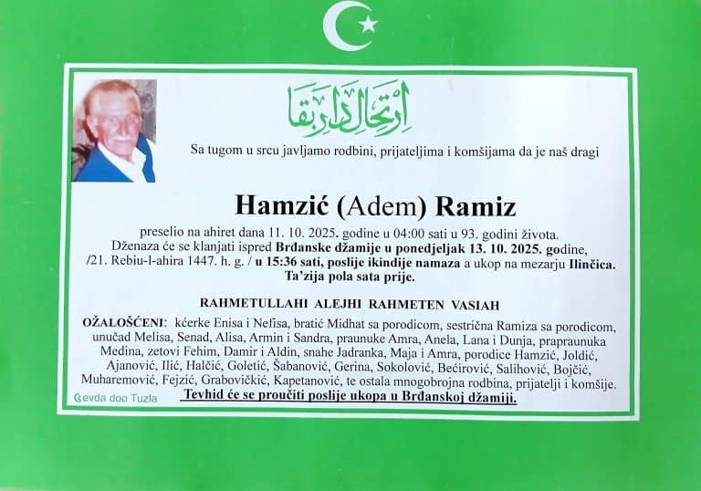 In memoriam, Ramiz Hamzić