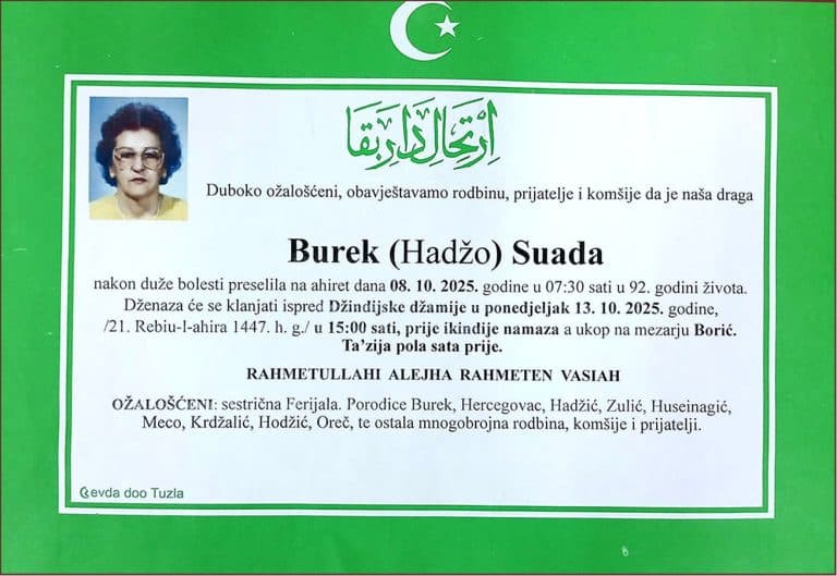 In memoriam, Suada Burek