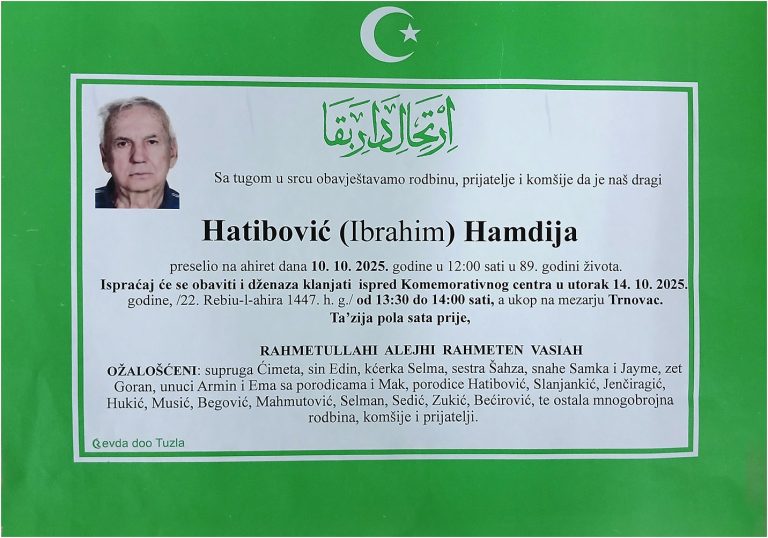 in memoriam, Hamdija Hatibovic