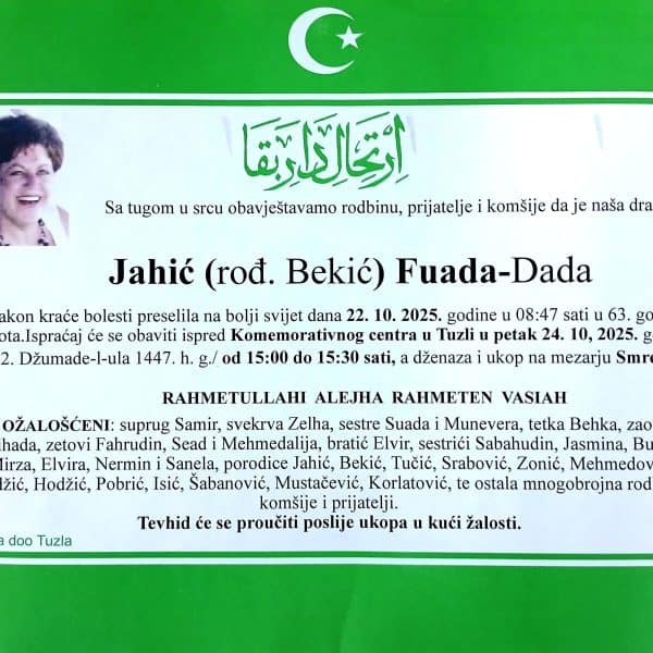 In memoriam, Fuada Jahic