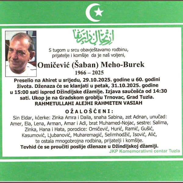In memoriam, Meho Omicevic