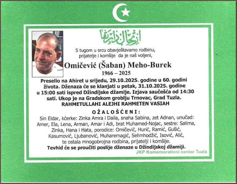 In memoriam, Meho Omicevic