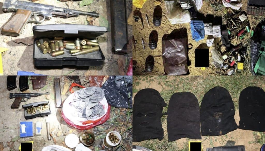 sluzbenici mup-a tk prilikom pretresa u gradaccu, pronasli oruzje municiju i drogu