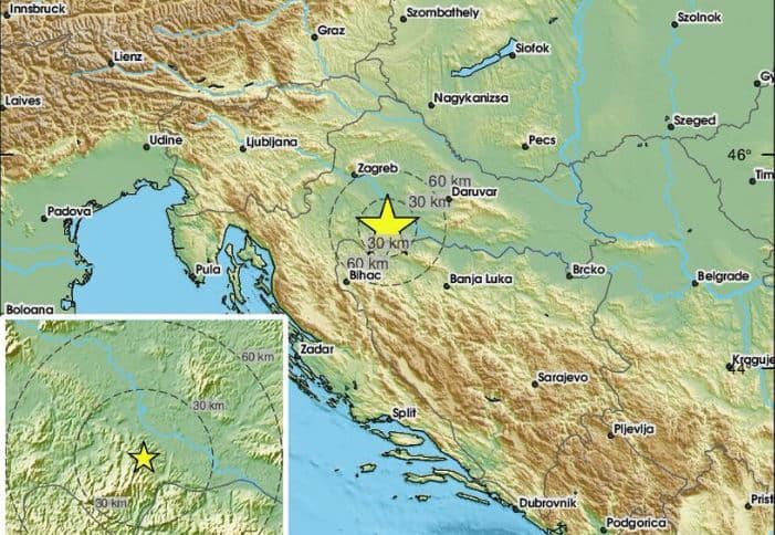 zemljotres jacine 2,8 stepeni po rihteru zabiljezen je jutros u okolini siska osjetio se i u bih