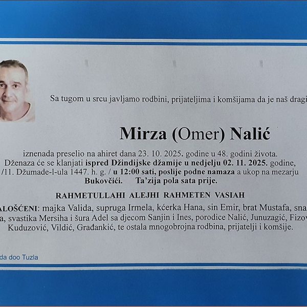 In memoriam, Mirza Nalić