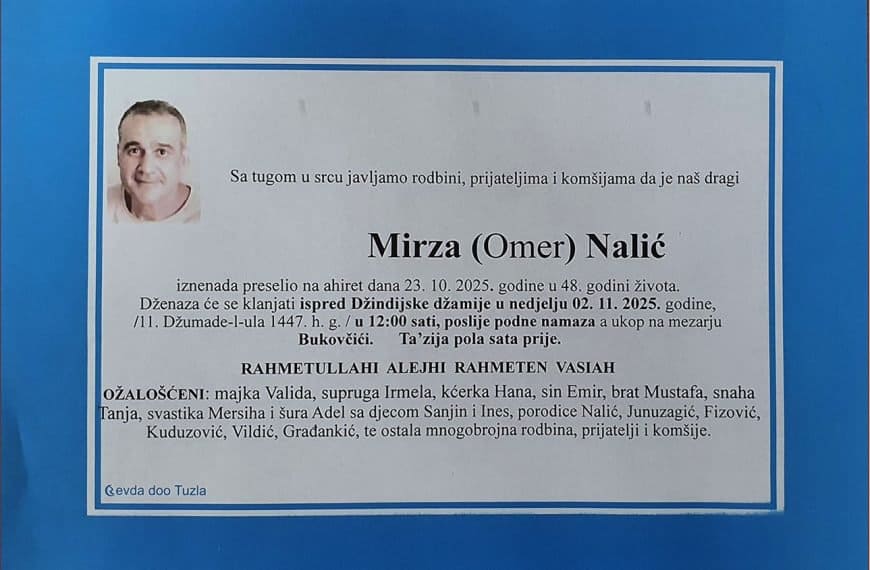 In memoriam, Mirza Nalić