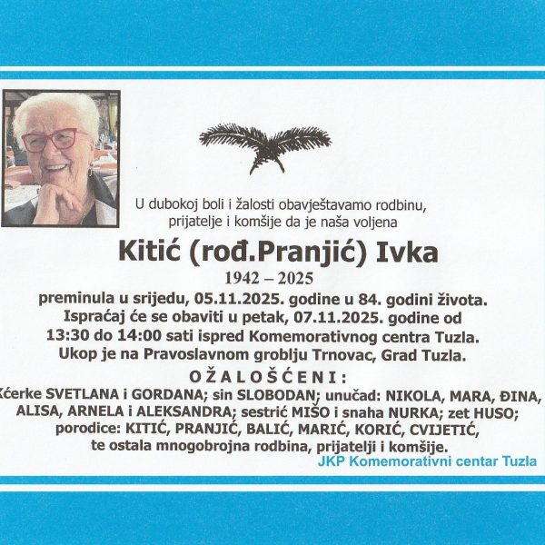 In memoriam, Ivka Kitic