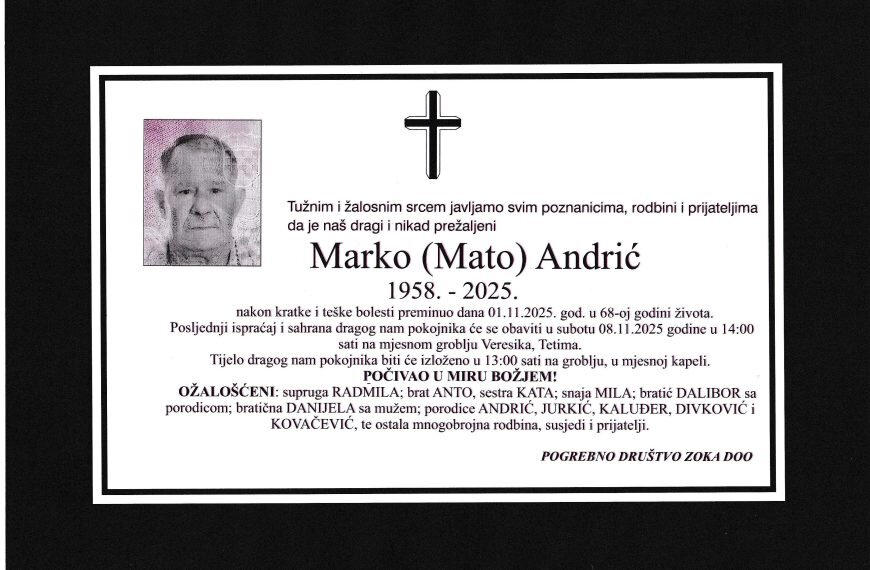 In memoriam: Marko (Mate) ANDRIĆ