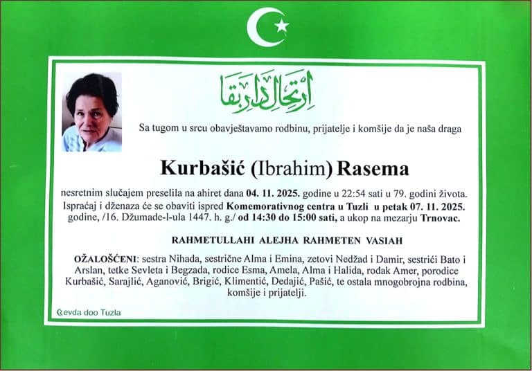 In memoriam, Rasema Kurbasic