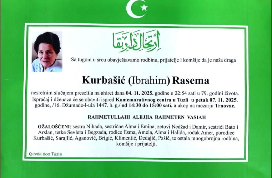 In memoriam, Rasema Kurbasic