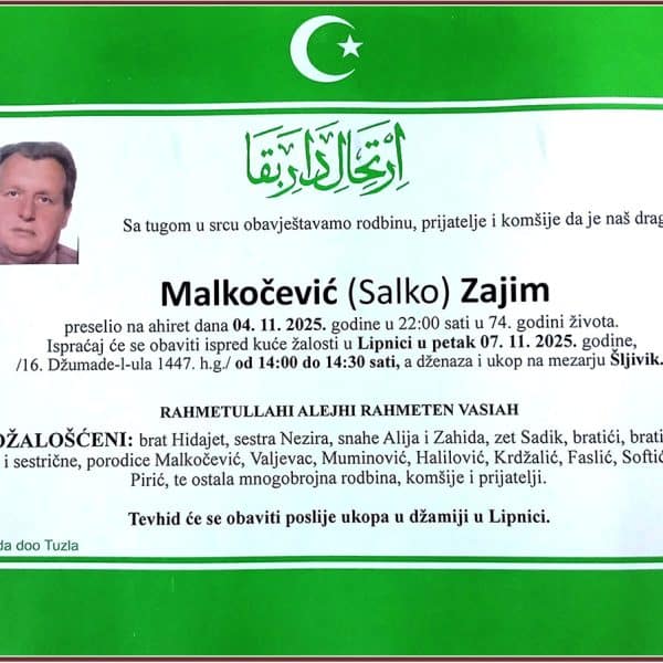 In memoriam, Zajim Malkocevic