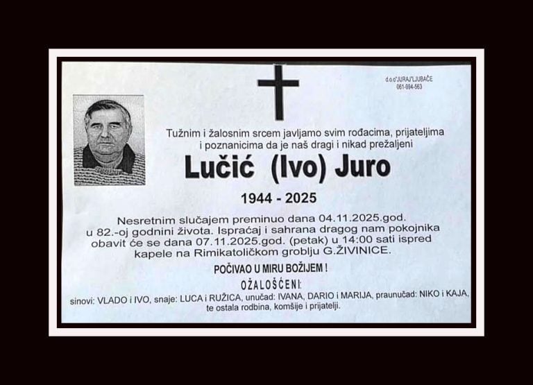 In memoriam, Juro Lucic