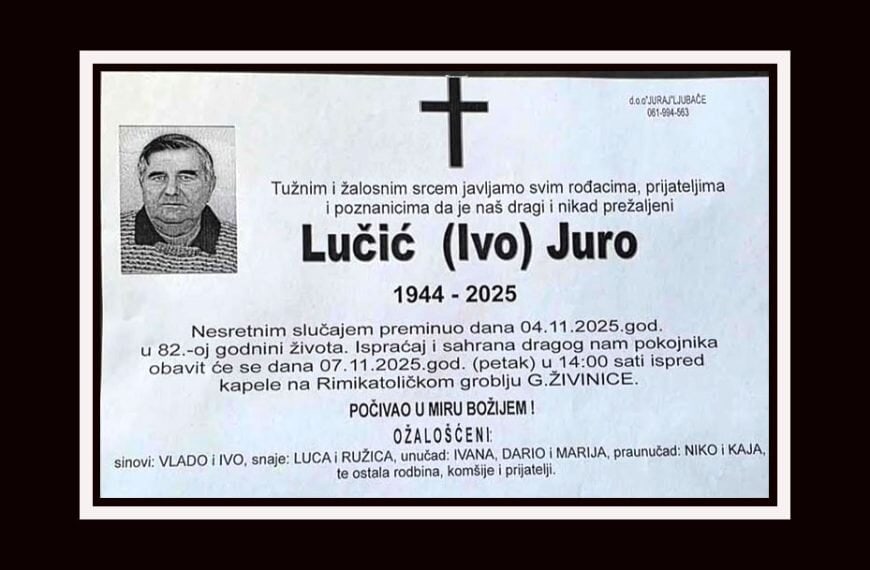 In memoriam, Juro Lucic