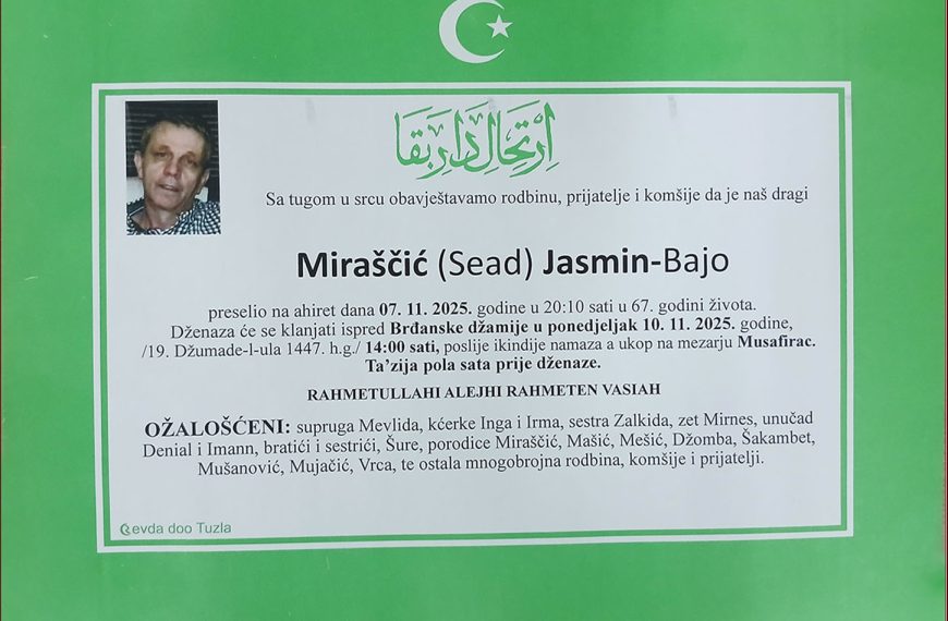 In memoriam, Jasmin Mirascic