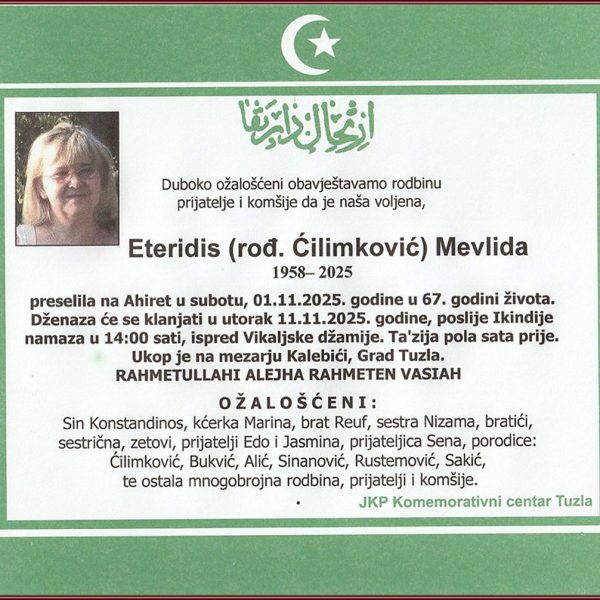 in memoriam, mevlida eteridis
