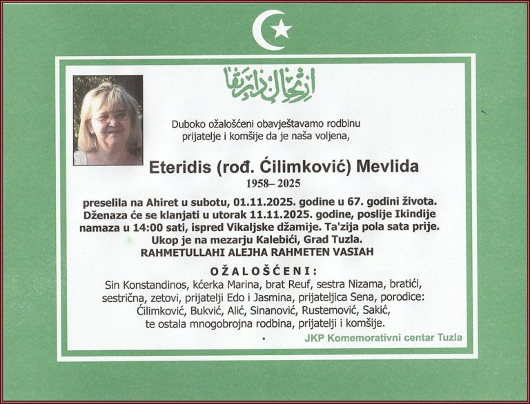 in memoriam, mevlida eteridis