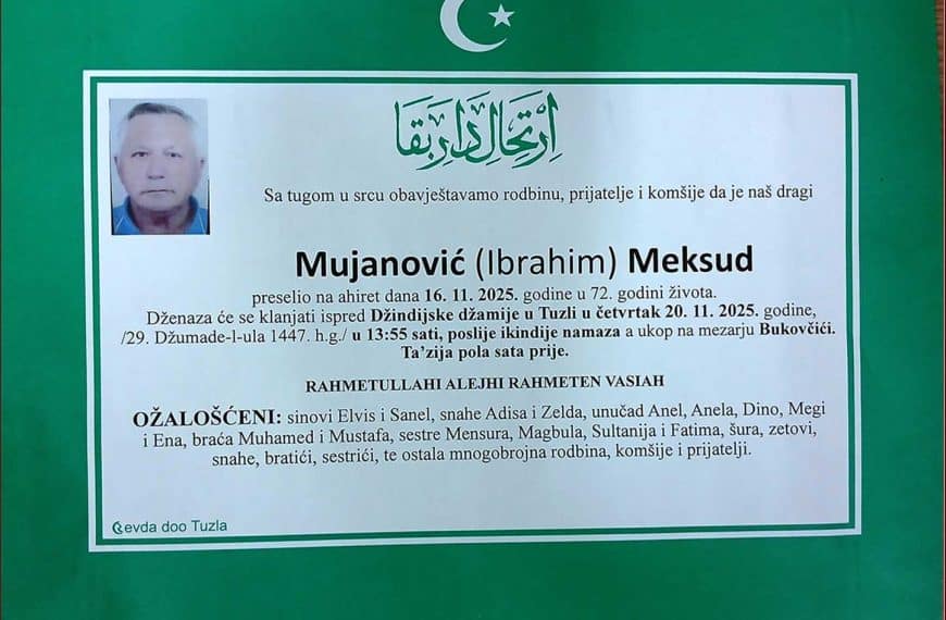 In memoriam: Meksud (Ibrahima) MUJANOVIĆ