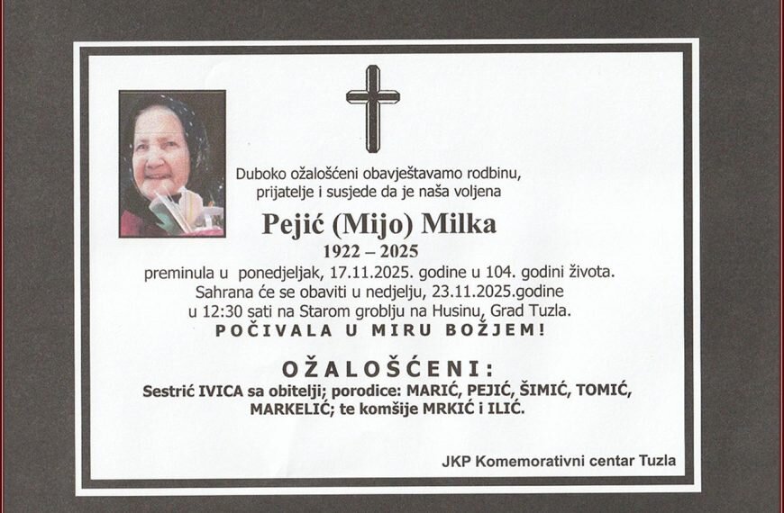 In memoriam, MIlka Pejic