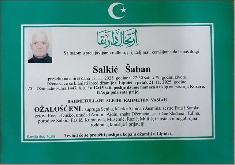 In memoriam, Saban Salkic