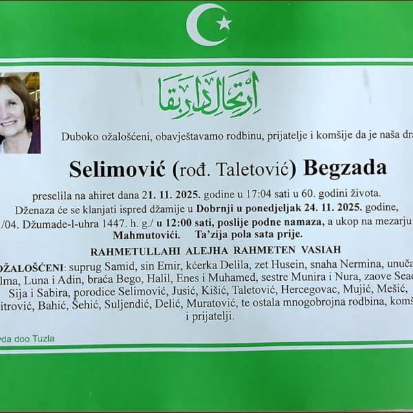 In memoriam, Begzada Selimovic