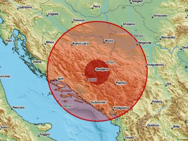 jutros su u bih zabiljezena dva zemljotresa jedan kod foce drugi kod bugojna