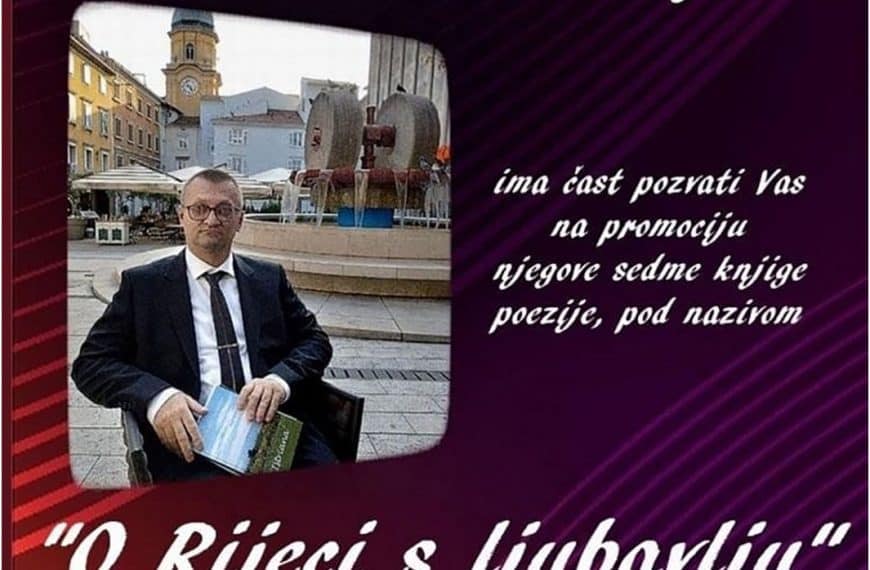 Večeras u MGP: Promocija sedme knjige poezije Tuzlaka Sabahudina Budimlije Dinčeta