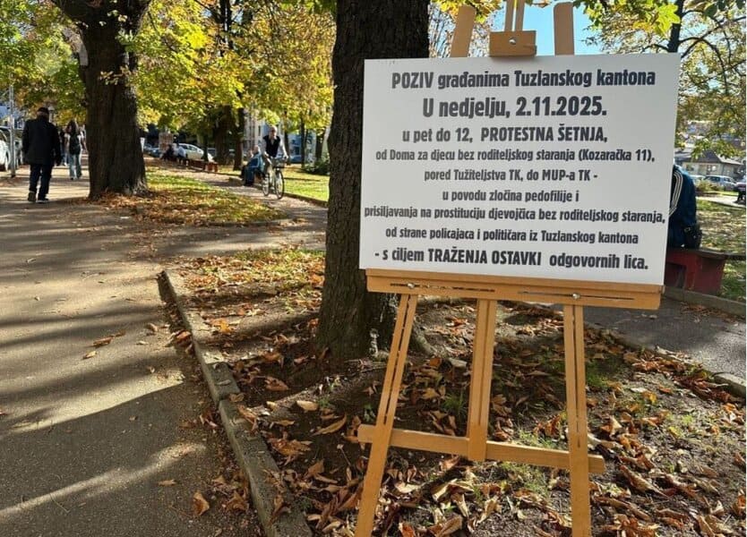 danas su u tuzli zakazani protesti radi sokantnog slucaja u kojem je otkriveno da su politicki i policijski funkcioneri iskoristavalai maloljetnice iz doma za nezbrinutu djecu seksualno zlostavljanje i navodili na prostituciju