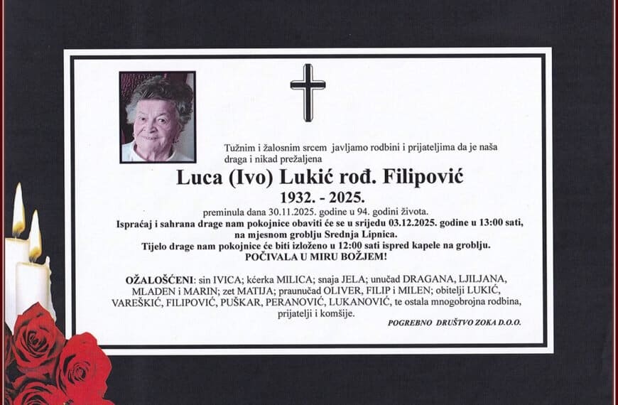 In memoriam, Luca Lukic