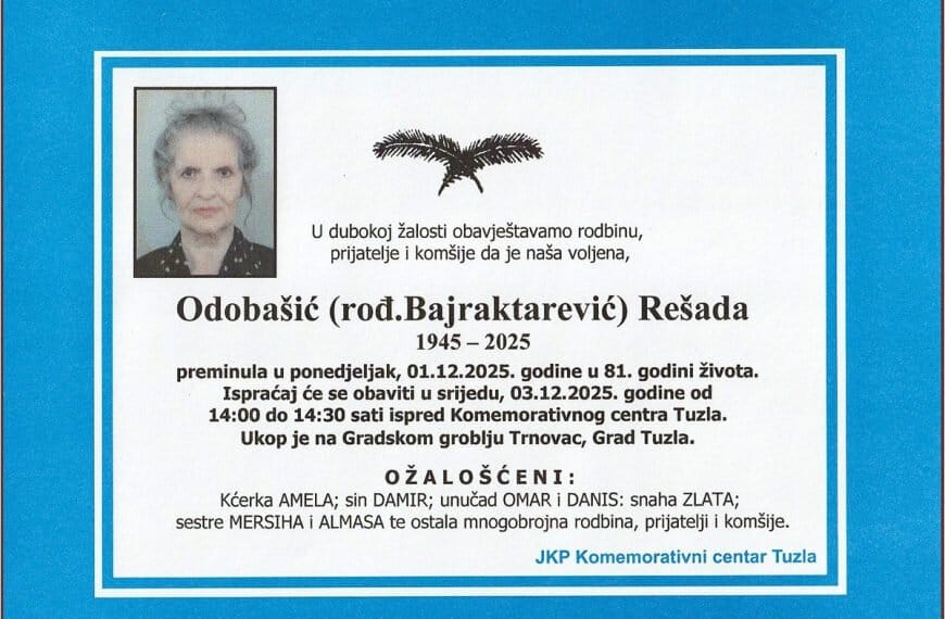 In memoriam: Rešada ODOBAŠIĆ (Bajraktarević)
