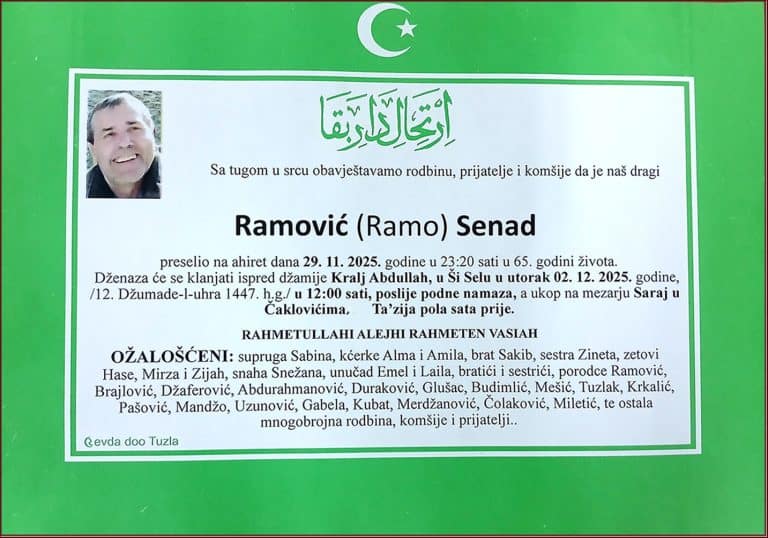 In memoriam, Senad Ramovic