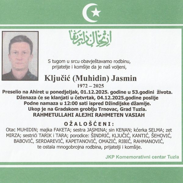 In memoriam, Jasmin Ključić