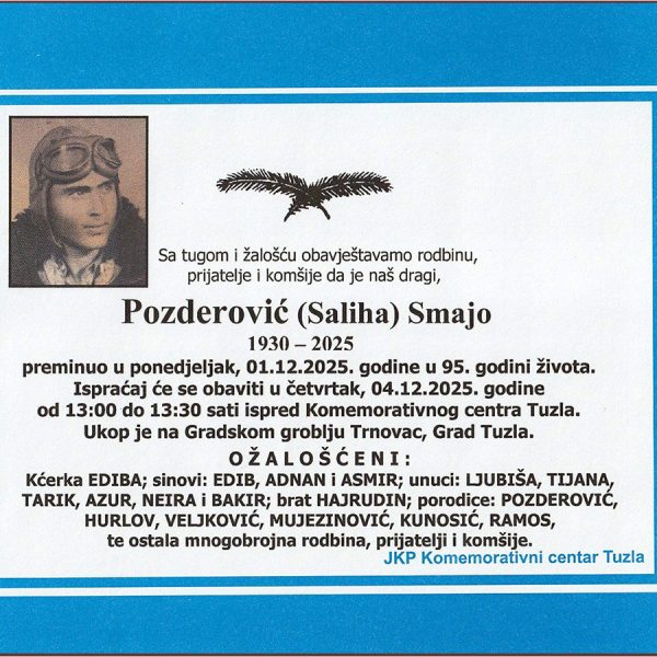 In memoriam, Smajo Pozderovic