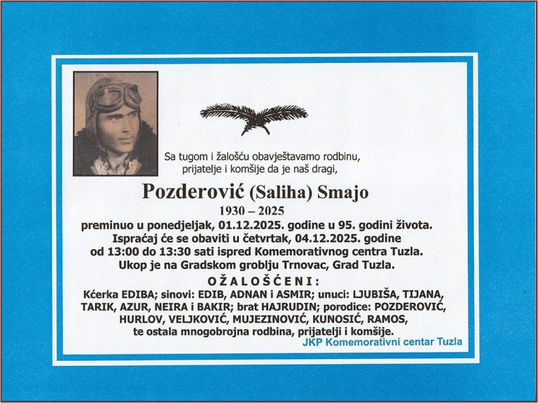In memoriam, Smajo Pozderovic