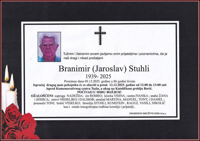 In memoriam, Branimi Stuhli