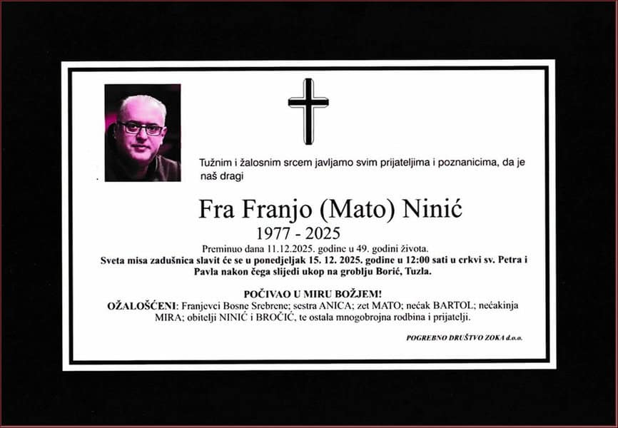 In memoriam, Fra Franjo Ninić