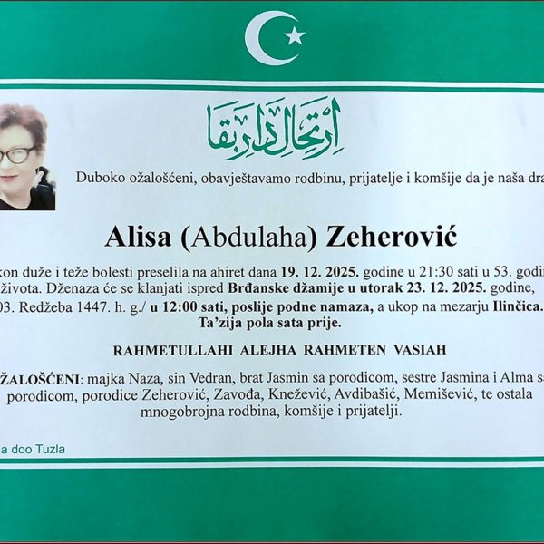 In memoriam, Alisa Zeherovic
