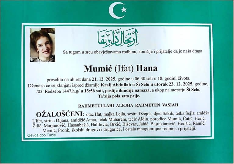 In memoriam, Hana Mumic