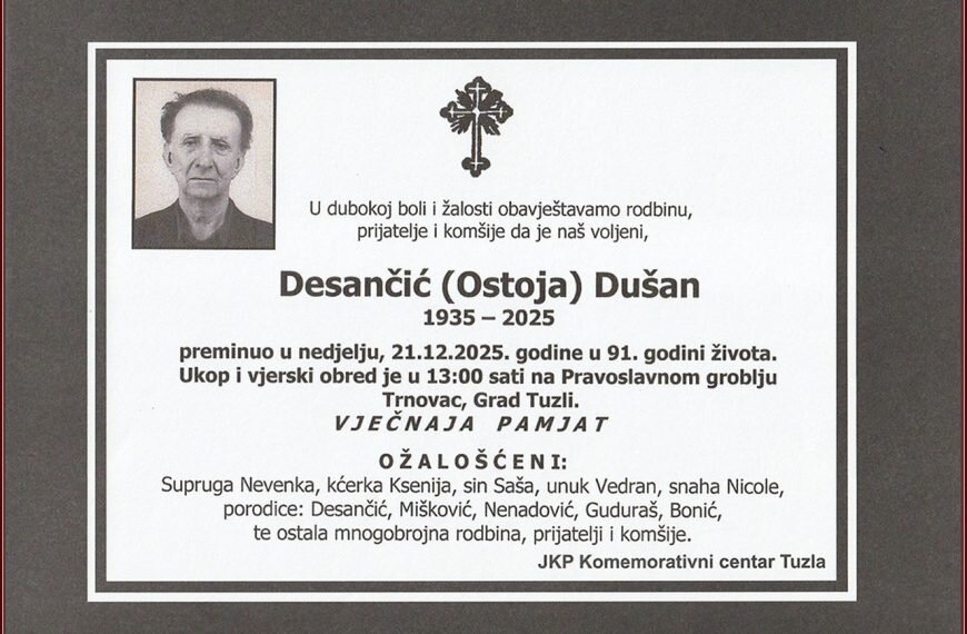 In memoriam, Dusan Desancic