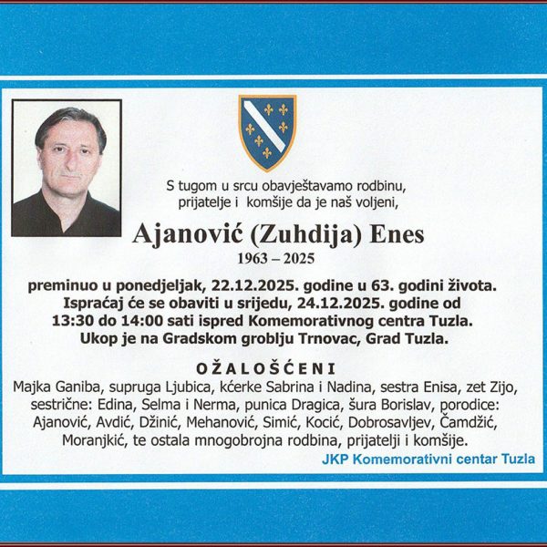 In memoriam, Enes Ajanović