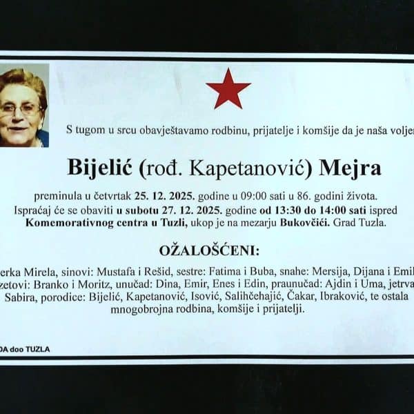In memoriam, Mejra Bijelić