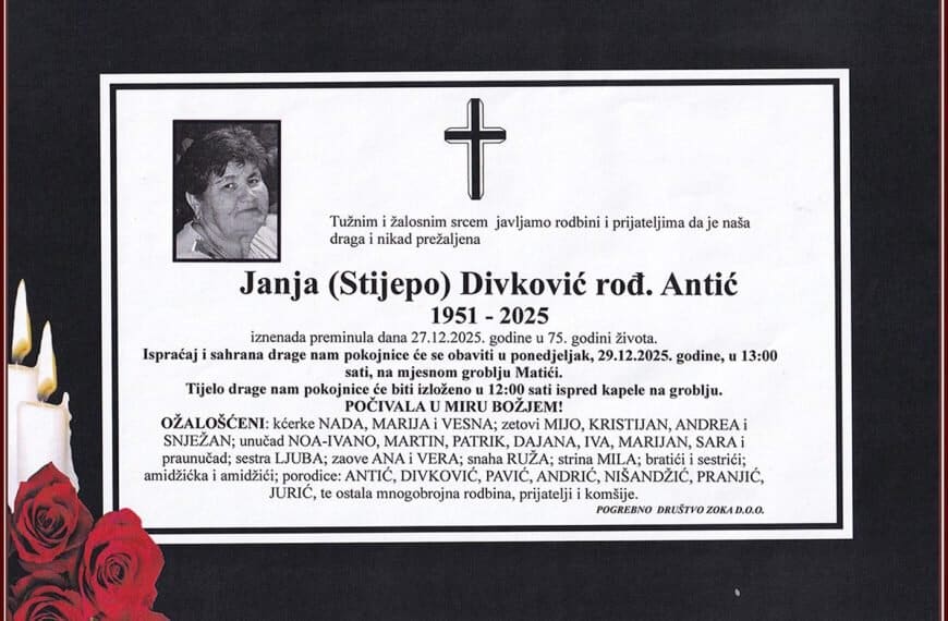 In memoriam, Janja Divkovic