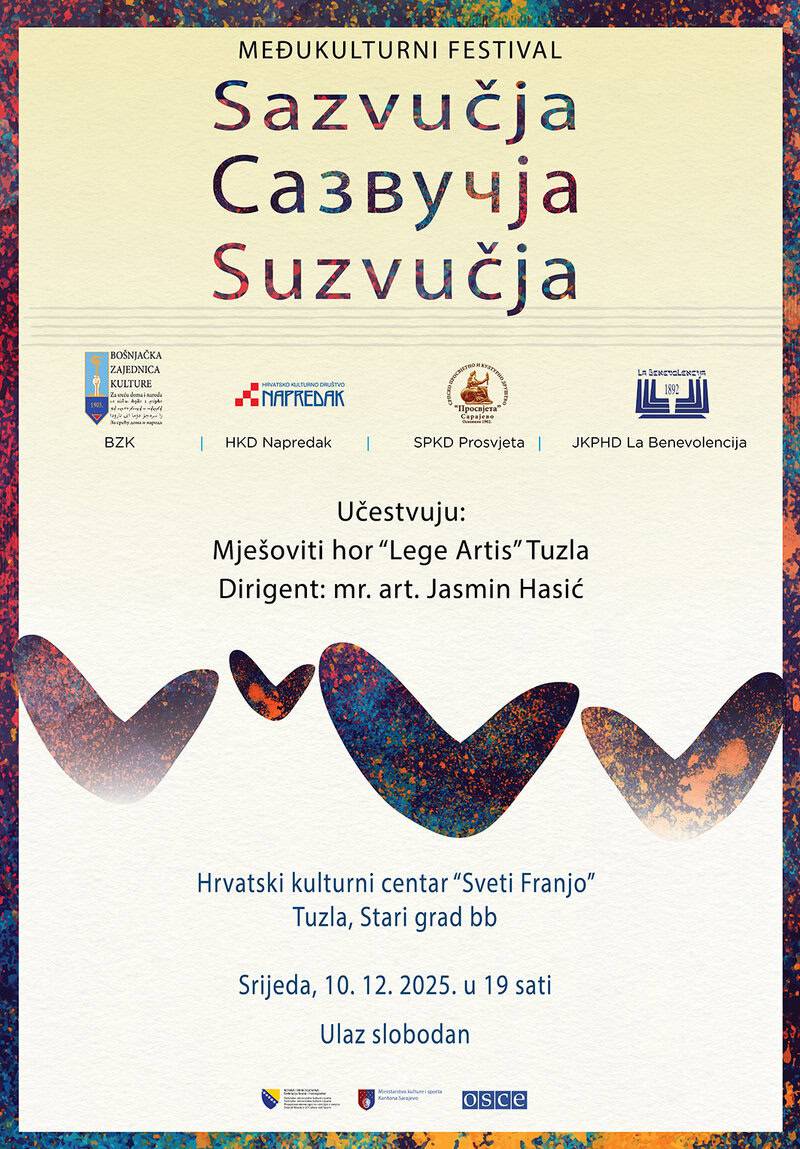 Sutra u HKC ‘Sv. Franjo’: Koncert ‘Sazvučja’ mješovitog hora ‘Lege artis’